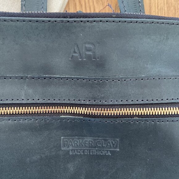 Parker Clay Monogramed Miramar Leather Backpack - NEW main image 5